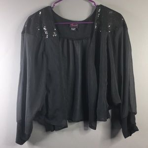 🐙 Torrid Sheer Sequin Crop Cardigan